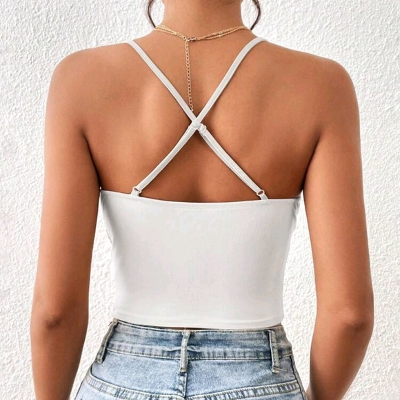 SHEIN Vibrant Yellow, Red, and White Tank Tops Lot (3) - Picture 4 of 7